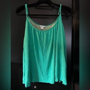 K Jordan Teal Camisole Top with Bra Size 3